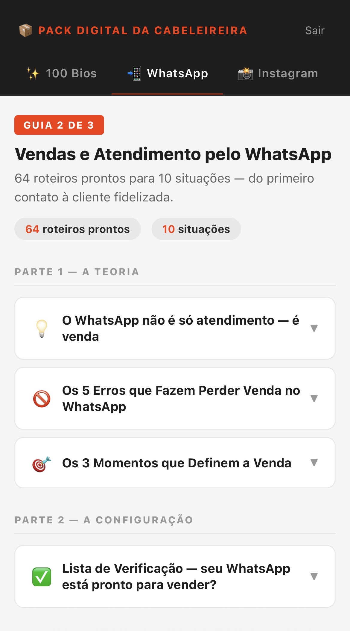 Sistema — tela 3
