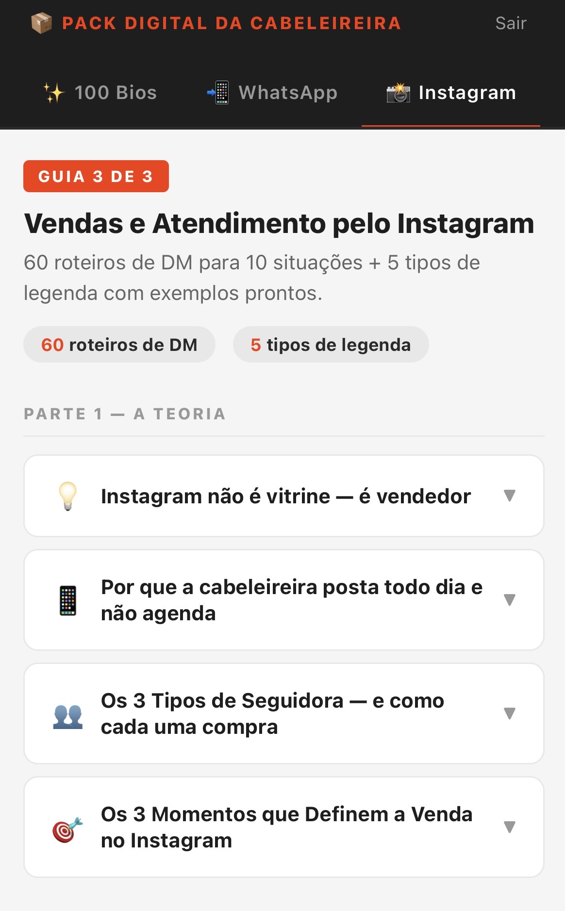 Sistema — tela 5