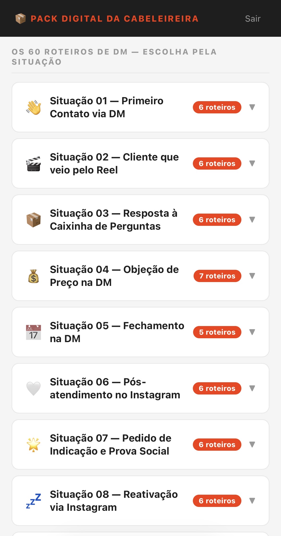 Sistema — tela 6